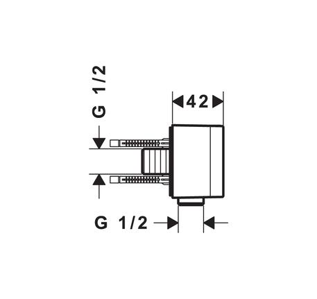 Phụ kiện cấp nước có giá đỡ sen AXOR One 589.52.701